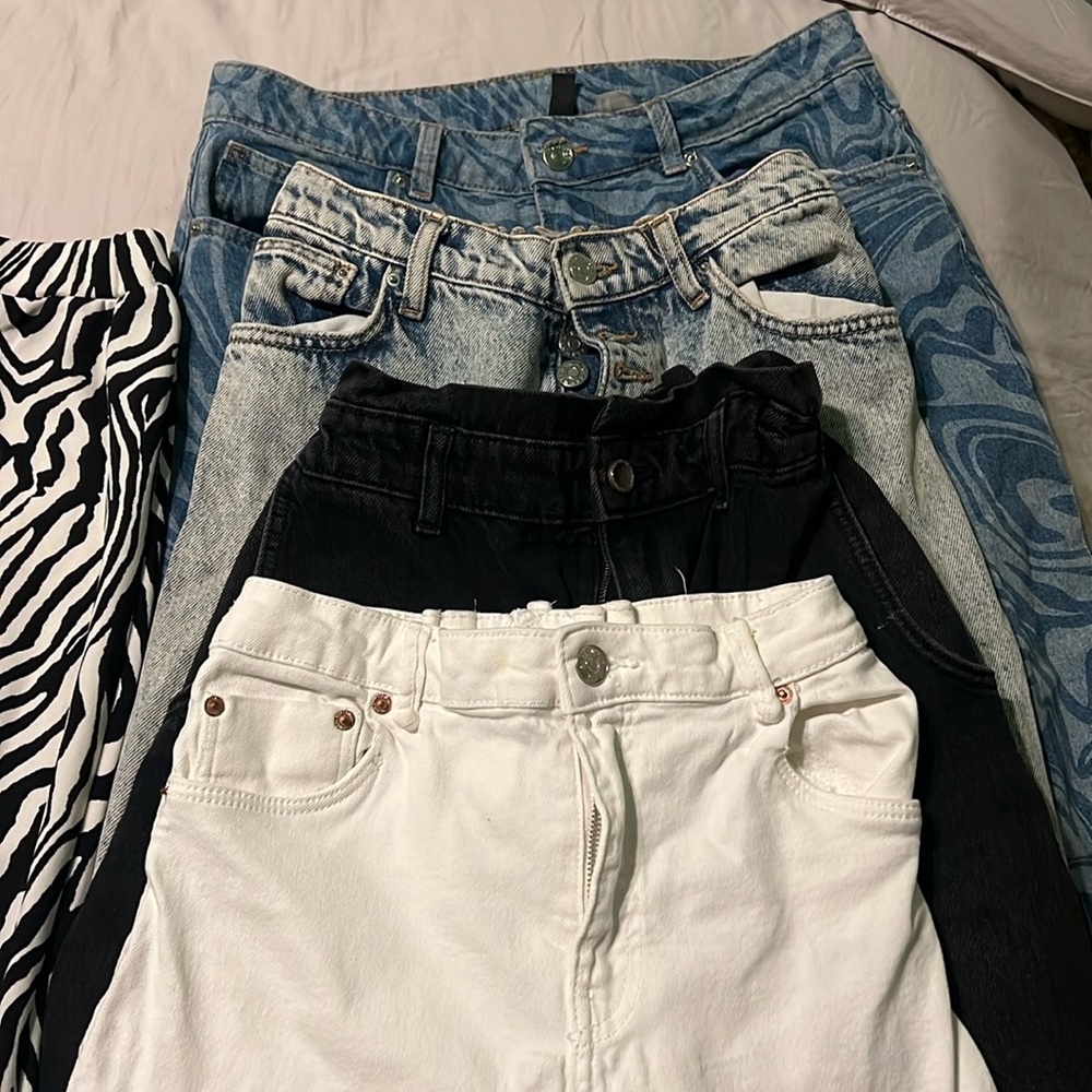 SMALL- MEDIUM ZARA PANTS BULK/ BUNDLE (11 PANTS!! : 8 jeans, 3 pants)